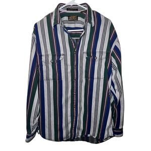 Vintage EDDIE BAUER Flannel Shirt Made in USA X-Large Check Plaid Stripe‎ AP82